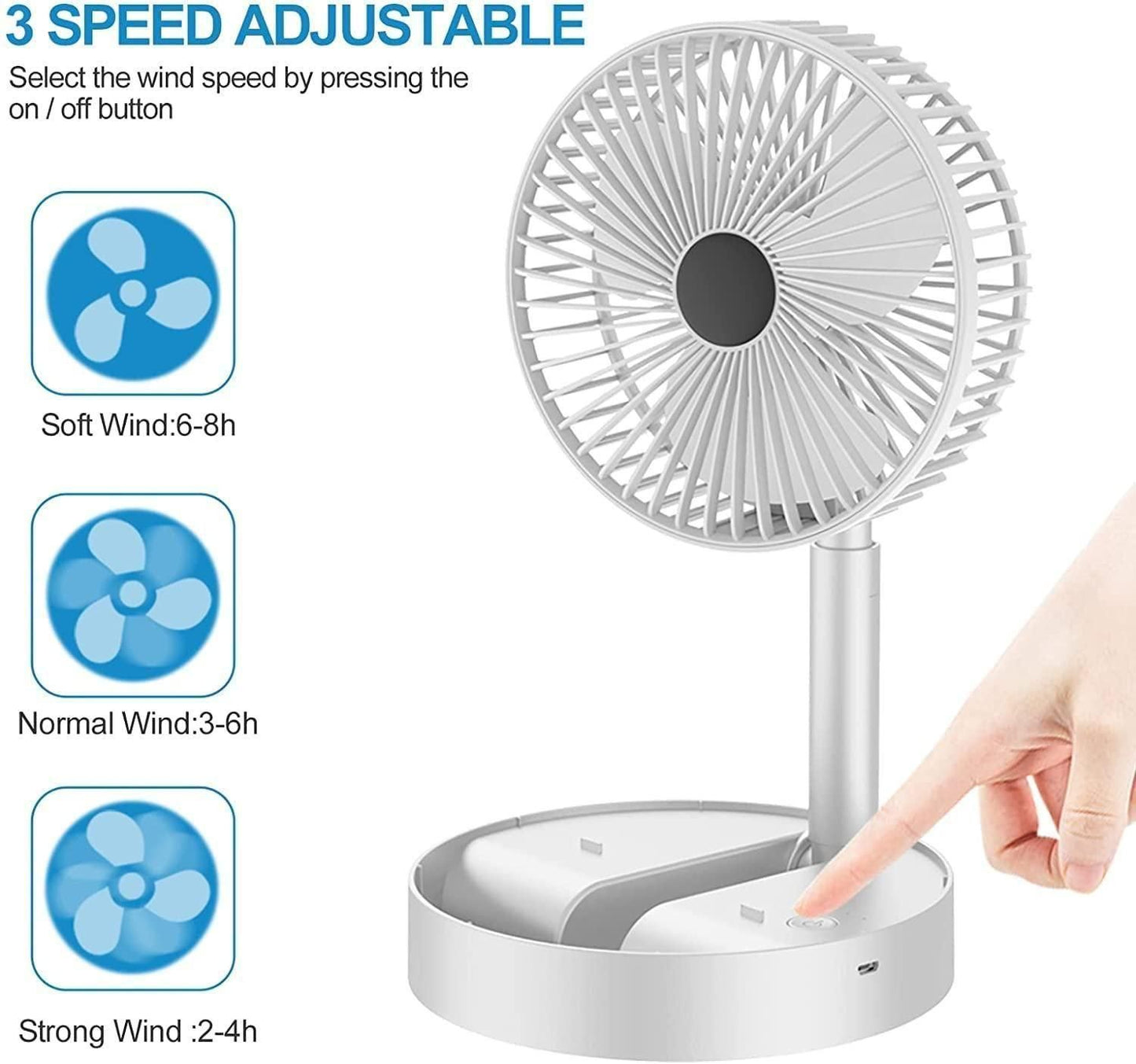 CoolFlow Rechargable Desk Fan