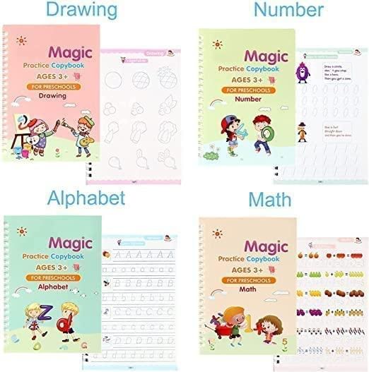 LearnFlow Copybook Bundle – 4 Books, Pen ,Grip& 10 Refills