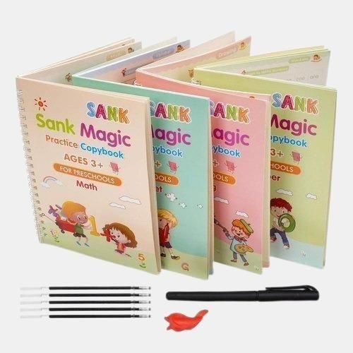 LearnFlow Copybook Bundle – 4 Books, Pen ,Grip& 10 Refills