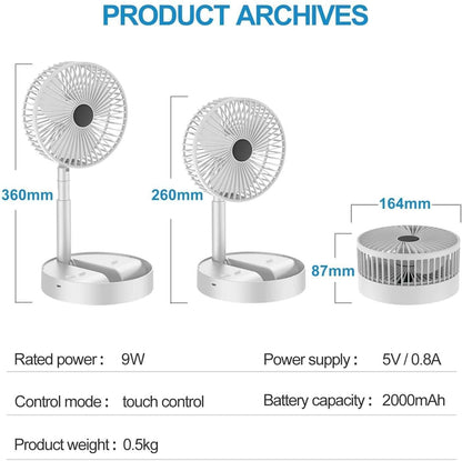 CoolFlow Rechargable Desk Fan