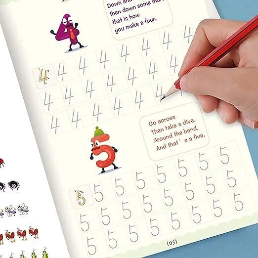 LearnFlow Copybook Bundle – 4 Books, Pen ,Grip& 10 Refills